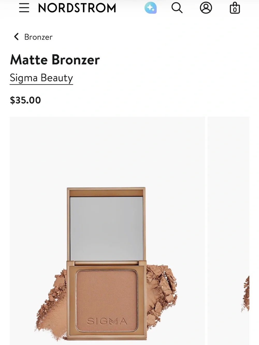 Sigma Beauty Matte Bronze (Dark) / Buildable, Long Wear, Buttery Soft / NIB